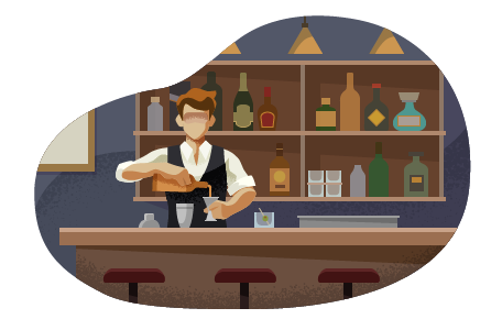 illustration_man-at-bar Sports Bars and Taverns Restaurant Insurance