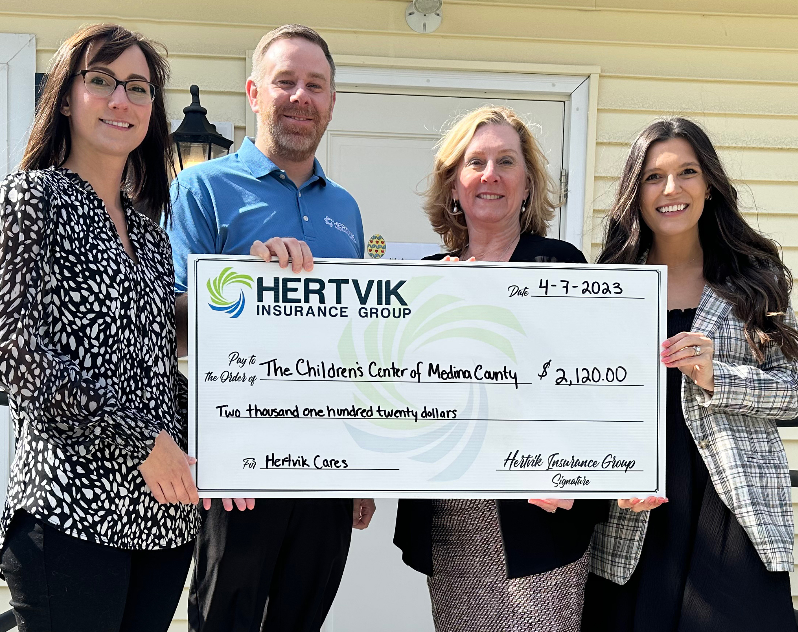 Hertvik Cares The Children's Center of Medina County Donation