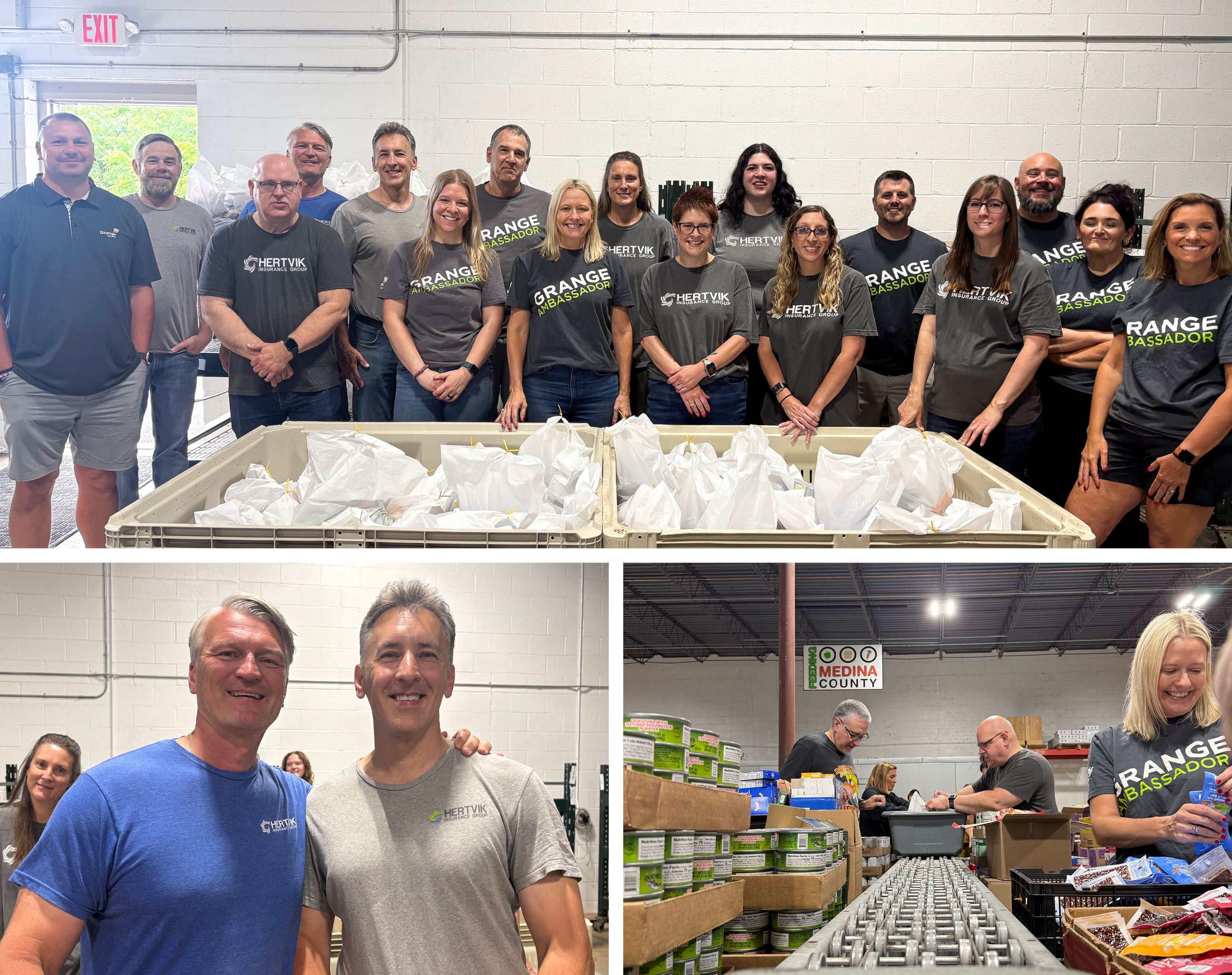 Hertvik Insurance Group and Grange Insurance Volunteers Package More than 300 Food Bags for Medina County Seniors Through Feeding Medina County June 12, 2026
